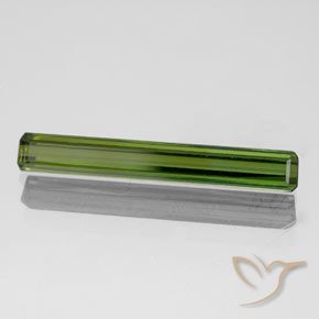 Tourmaline Vert terreux naturelle Octogone / coupe Émeraude, 1.40 ct, VVS-VS