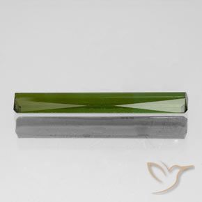 Tourmaline Vert terreux naturelle Octogone / coupe Émeraude, 1.40 ct, VVS-VS