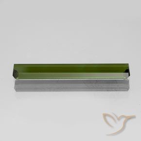 Tourmaline Vert moyen-foncé naturelle Octogone / coupe Émeraude, 1.65 ct, VVS