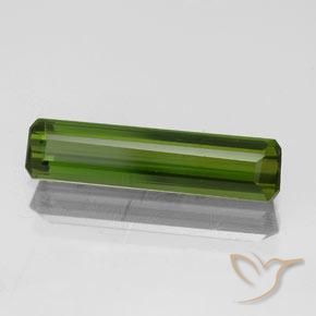Tourmaline Vert jaunâtre naturelle Octogone / coupe Émeraude, 1.17 ct, VVS