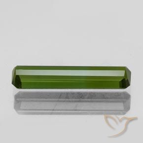Tourmaline Vert jaunâtre naturelle Octogone / coupe Émeraude, 1.17 ct, VVS