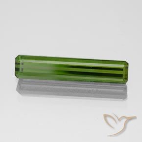 Tourmaline Vert foncé naturelle Octogone / coupe Émeraude, 1.61 ct, VVS-VS