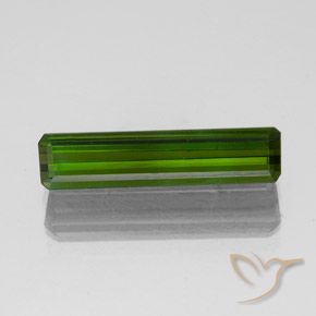1.47ct Naturel Forêt verte Tourmaline, Taille émeraude, VVS-VS