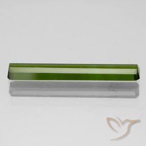 Tourmaline Vert foncé naturelle Octogone / coupe Émeraude, 1.51 ct, VVS-VS