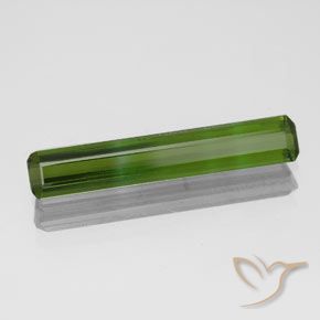 Tourmaline Vert foncé naturelle Octogone / coupe Émeraude, 1.55 ct, VVS-VS