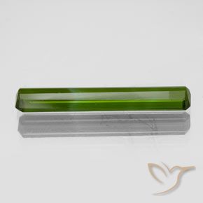 Tourmaline Vert foncé naturelle Octogone / coupe Émeraude, 1.55 ct, VVS-VS