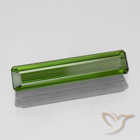 Tourmaline Vert foncé naturelle Octogone / coupe Émeraude, 1.43 ct, VVS-VS