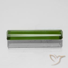 Tourmaline Vert foncé naturelle Octogone / coupe Émeraude, 1.43 ct, VVS-VS