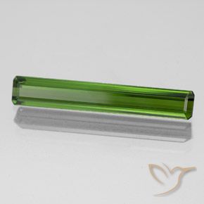 Tourmaline Vert terreux naturelle Octogone / coupe Émeraude, 1.59 ct, VVS
