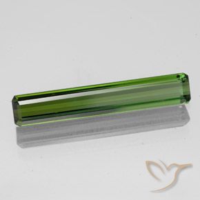 Tourmaline Vert algues marines naturelle Octogone / coupe Émeraude, 1.38 ct, VVS-VS