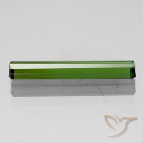Tourmaline Vert algues marines naturelle Octogone / coupe Émeraude, 1.38 ct, VVS-VS