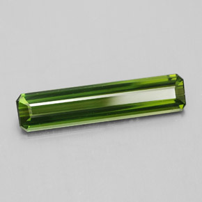 Tourmaline vert naturelle taille émeraude, 1,84 ct, VS