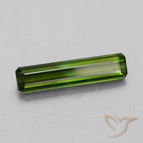 Tourmaline Vert foncé naturelle Octogone / coupe Émeraude, 1.20 ct, VS-SI