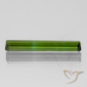 Tourmaline Vert foncé naturelle Octogone / coupe Émeraude, 1.16 ct, VVS-VS