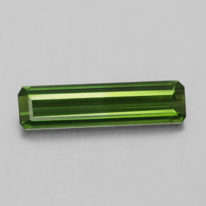 Tourmaline vert naturelle taille émeraude, 1,27 ct, VVS-VS