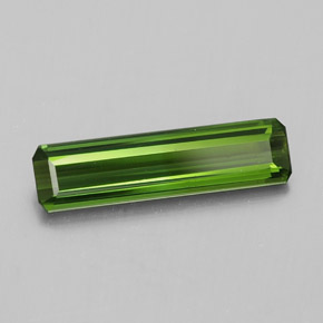 Tourmaline vert naturelle taille émeraude, 1,27 ct, VVS-VS