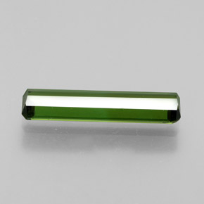 Tourmaline vert naturelle taille émeraude, 1,27 ct, VVS-VS