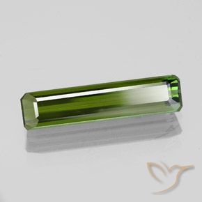 Tourmaline Vert foncé naturelle Octogone / coupe Émeraude, 1.30 ct, VS-SI
