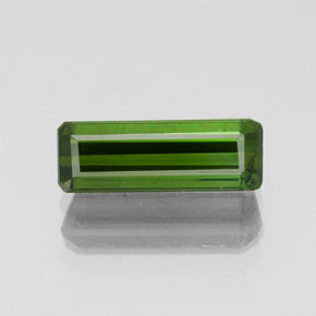 Tourmaline Vert terreux naturelle Taille émeraude, 1.43 ct, SI