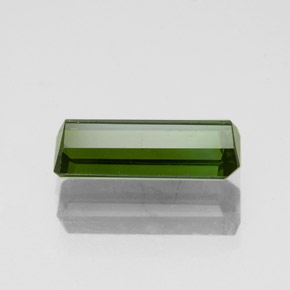 Tourmaline Vert terreux naturelle Taille émeraude, 1.43 ct, SI
