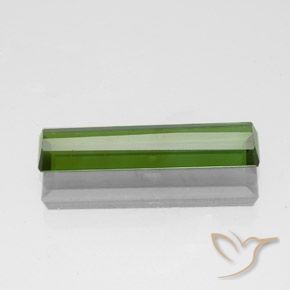 Tourmaline Vert algues marines naturelle Octogone / coupe Émeraude, 1.24 ct, VS