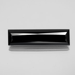 Tourmaline noir naturelle baguette, 11,68 ct, opaque