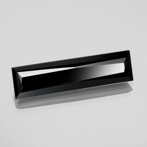 Tourmaline noir naturelle baguette, 11,68 ct, opaque