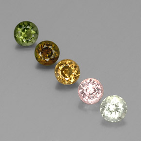 Achetez naturel ct multicolore tourmaline gems, coupe roude, en provenance mozambique chez gemselect. en stock, livraison internationale!