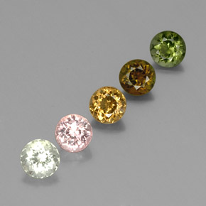 Achetez naturel ct multicolore tourmaline gems, coupe roude, en provenance mozambique chez gemselect. en stock, livraison internationale!