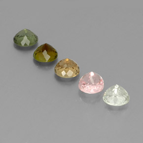 Achetez naturel ct multicolore tourmaline gems, coupe roude, en provenance mozambique chez gemselect. en stock, livraison internationale!