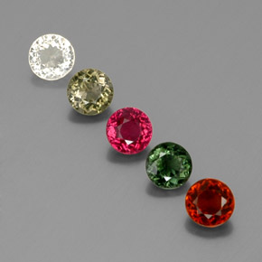 Achetez naturel ct multicolore tourmaline gems, coupe roude, en provenance mozambique chez gemselect. en stock, livraison internationale!