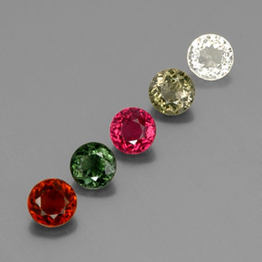 Achetez naturel ct multicolore tourmaline gems, coupe roude, en provenance mozambique chez gemselect. en stock, livraison internationale!