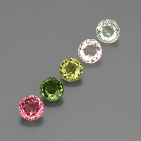 Achetez naturel ct multicolore tourmaline gems, coupe roude, en provenance mozambique chez gemselect. en stock, livraison internationale!