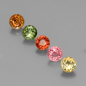 Achetez naturel ct multicolore tourmaline gems, coupe roude, en provenance mozambique chez gemselect. en stock, livraison internationale!