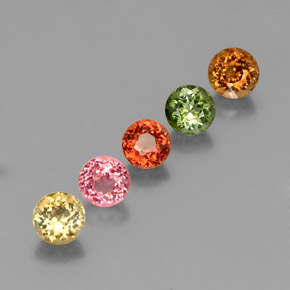 Achetez naturel ct multicolore tourmaline gems, coupe roude, en provenance mozambique chez gemselect. en stock, livraison internationale!