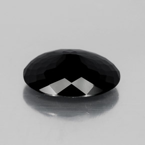 Tourmaline noir naturelle coupe ovale, 4,31 ct, opaque