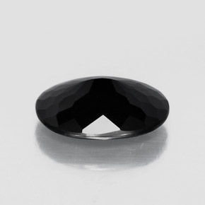 Tourmaline noir naturelle coupe ovale, 2,82 ct, opaque