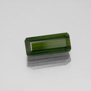 Tourmaline vert algues marines naturelle taille émeraude, 1,98 ct, VVS-VS
