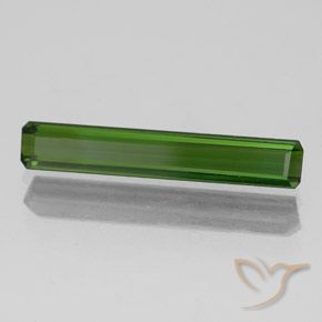 Tourmaline Vert foncé naturelle Octogone / coupe Émeraude, 1.37 ct, VVS-VS