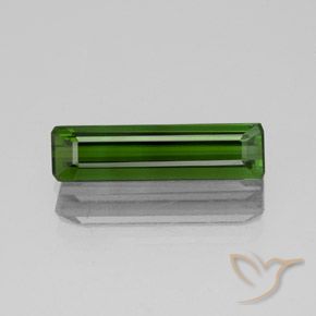 1.47ct Naturel Vert foncé Tourmaline, Taille émeraude, VS