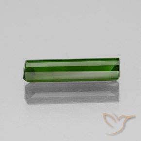 Tourmaline Vert foncé naturelle Octogone / coupe Émeraude, 1.47 ct, VS