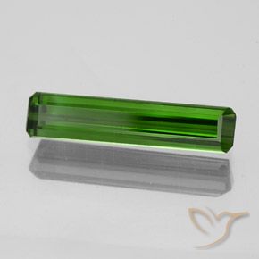 Tourmaline Vert moyen-foncé naturelle Octogone / coupe Émeraude, 1.73 ct, VS