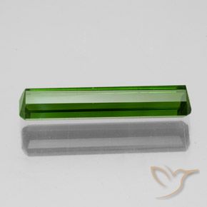 Tourmaline Vert moyen-foncé naturelle Octogone / coupe Émeraude, 1.73 ct, VS
