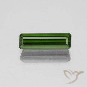 1.35ct Naturel Vert terreux Tourmaline, Taille émeraude, VS