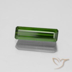 Tourmaline Vert terreux naturelle Octogone / coupe Émeraude, 1.35 ct, VS