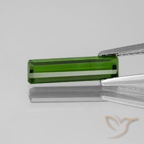 Tourmaline Vert moyen-foncé naturelle Taille émeraude, 1.05 ct, VS-SI