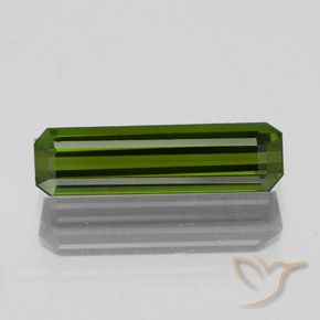 1.34ct Naturel Vert foncé Tourmaline, Taille émeraude, VS