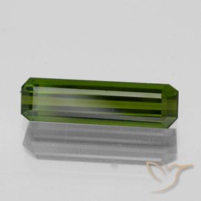 Tourmaline Vert foncé naturelle Octogone / coupe Émeraude, 1.34 ct, VS