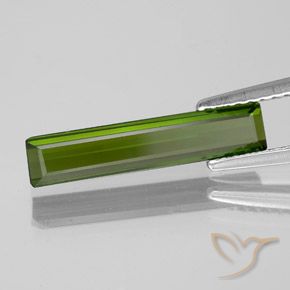 Tourmaline Vert moyen naturelle Octogone / coupe Émeraude, 1.64 ct, VVS-VS