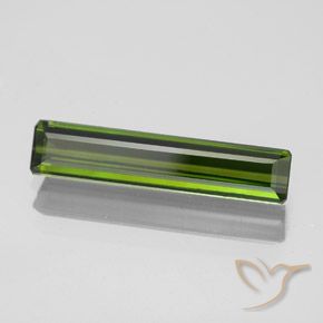 Tourmaline Vert foncé naturelle Octogone / coupe Émeraude, 1.73 ct, VS